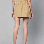 Women Beige Solid Pure Cotton Skirt