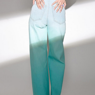 Women Blue Flared High-Rise Light Fade Jeans